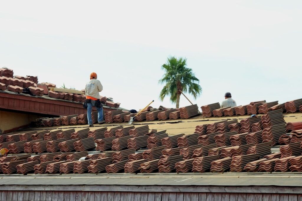 roof with workers